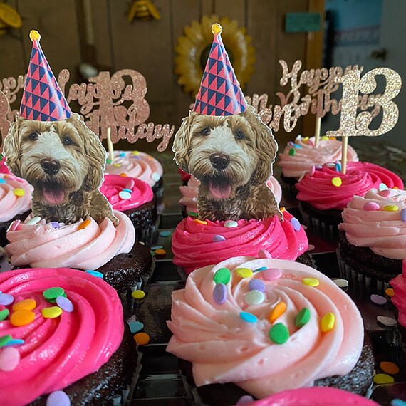 Doodle Cupcake Toppers Goldendoodle Cupcake Toppers Labradoodle Cupcake Toppers Doodle Party Doodle Birthday Decor Goldendoodle Party Etsy UK