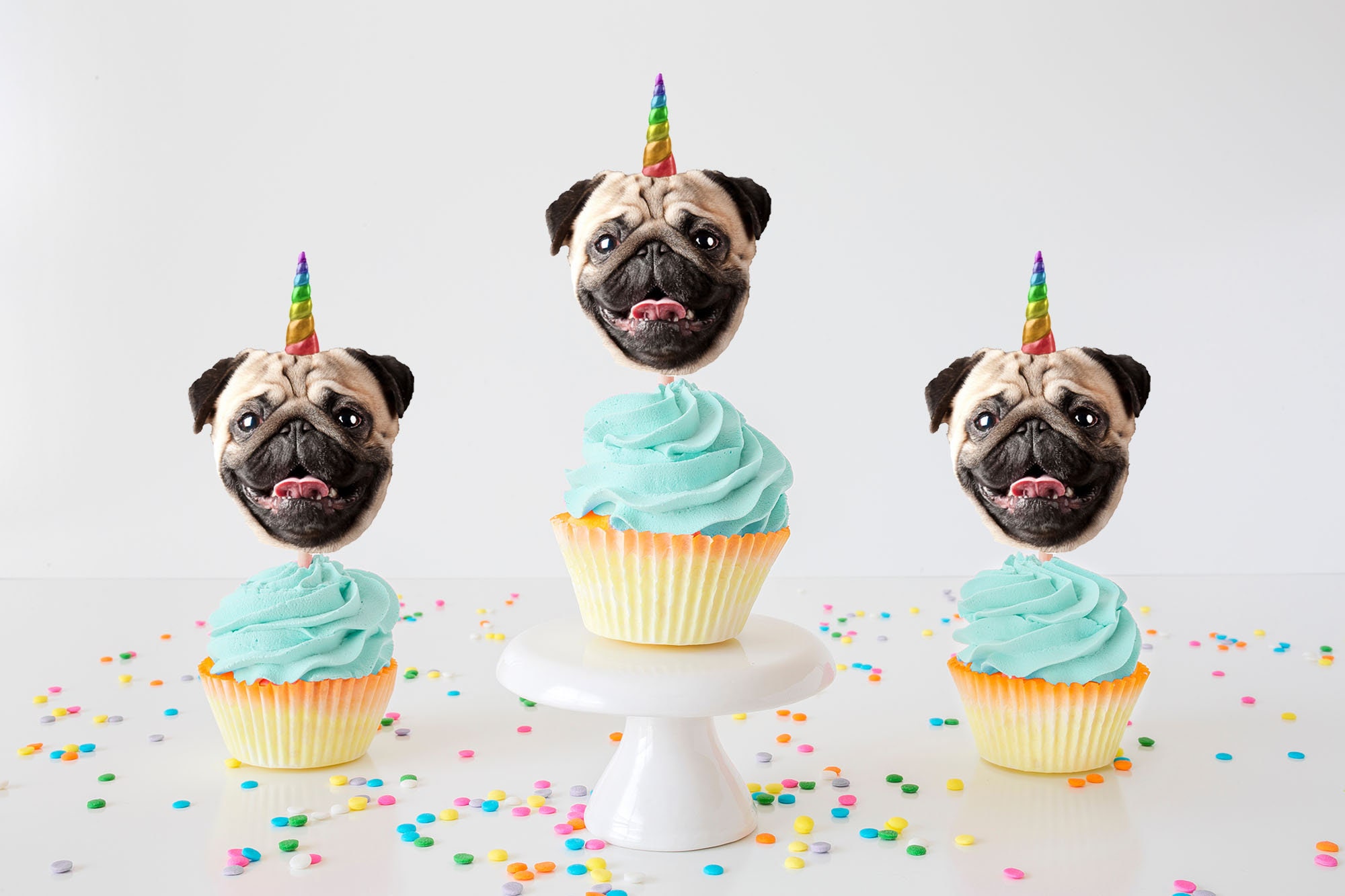 pug unicorn cake