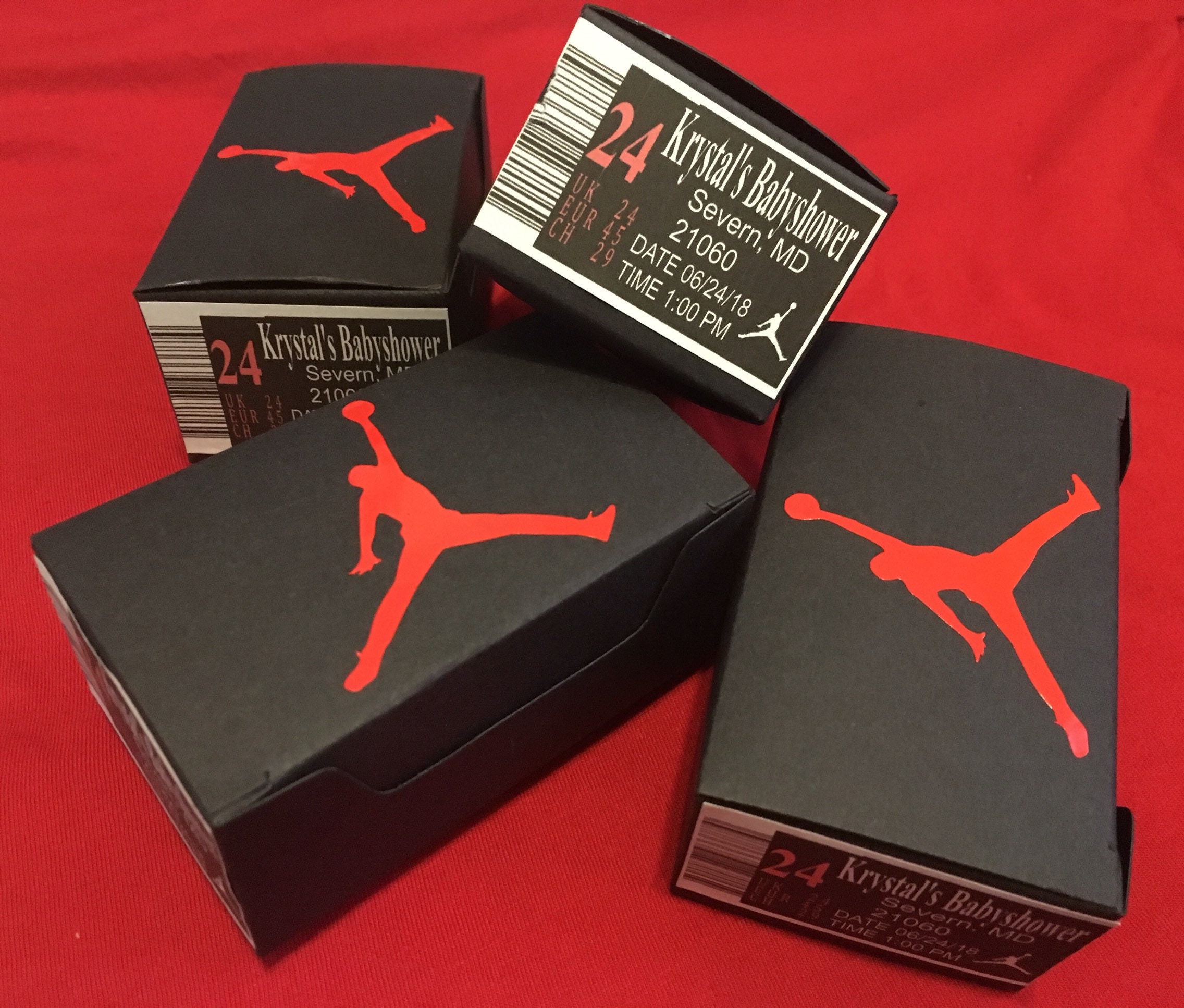 Jumpman favor boxes small shoe box favor sneaker box jordan Etsy