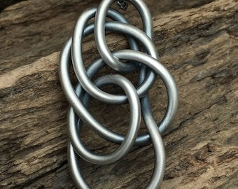 Freeform Heavy Sterling Silver "Tangle" Pendant // free form // handmade // wire jewelry