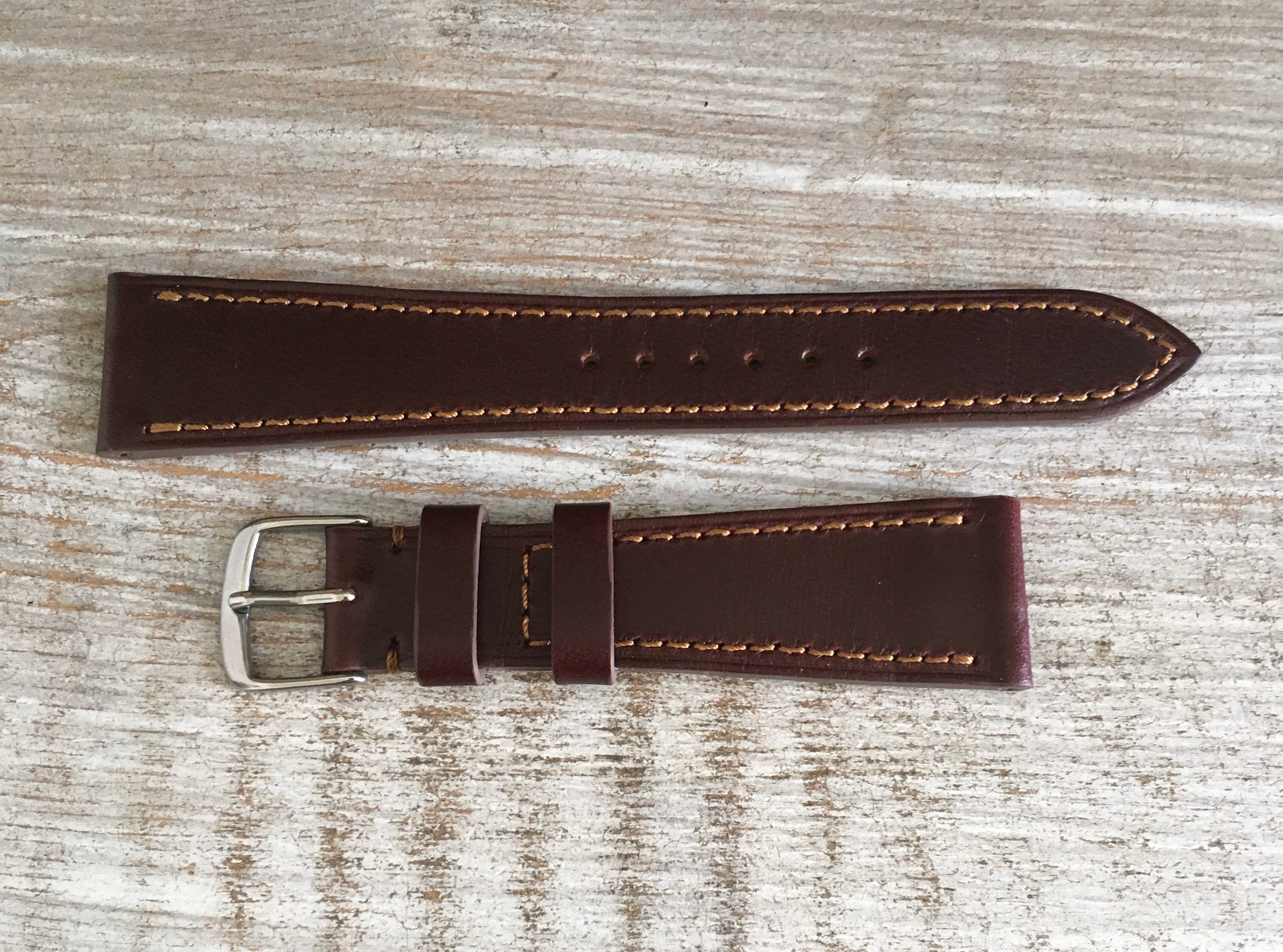 oxblood watch strap