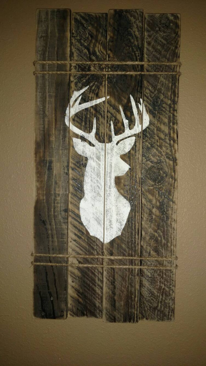 Pallet Deer Head Wall Art Etsy