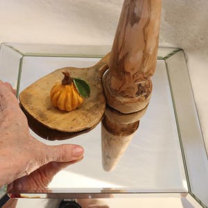 Handmade Miniature Porcelain Pumpkin: Sculpted Fall Decor