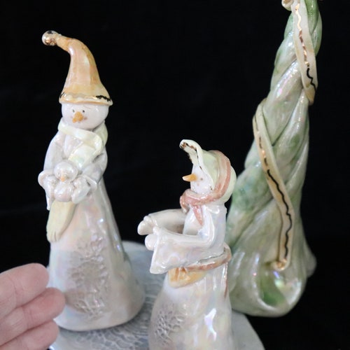 Small handmade porcelain Snowmen, Miniature clay snowman, Small Snowman Figurine, Christmas Snowman, Christmas shops Snowman gift