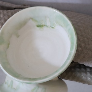 Handmade White Pottery Bowl: Frosted Glaze Candy Dish