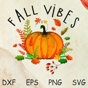 Fall Vibes Png, Svg, Dxf, Eps, Retro Fall, Fall Pumpkin Svg, Pumpkin Season, Sublimation File Design, Retro Smiley Face, Instant Download