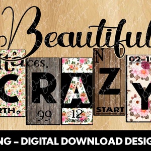 Beautiful Crazy Lyrics Poster, Best Gift Ever, Song Lyrics Poster