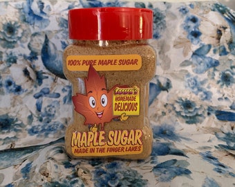 Pure Maple Sugar 8 ounce Sugar Shaker (Dark Sugar)
