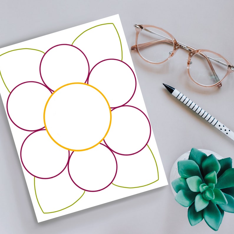 Flower Power Graphic Organizer for School Work or | Etsy