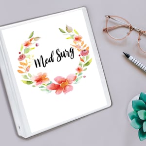 Floral Nursing School Binder Cover Starter Kit (17 classes included!)