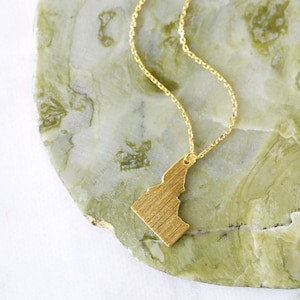 Gold Idaho  State Necklace , Idaho  Necklace, ID State Necklace, Graduation Gift
