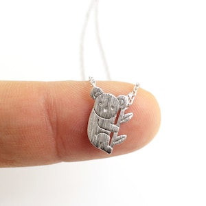 Dainty Necklace, Silver Koala Necklace,Bridesmaid Gift,Birthday Gift,Koala Necklace