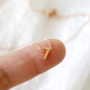 Rose Gold Number Necklace: Personalized Charm, Birthday Gift