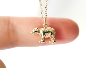 California Bear Necklace: Gold CA Pendant Jewelry