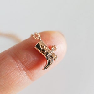 Dainty Rose Gold Cowboy/ Cowgirl Boots Charm Necklace, Cowboy Boots Charm Necklace, Bridesmaid gift, Birthday Gift, Minimalist Necklace