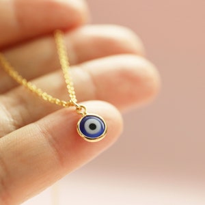 Evil Eye Halskette, Blaues Auge Charm Halskette, Eye Halskette, Minimalist Halskette