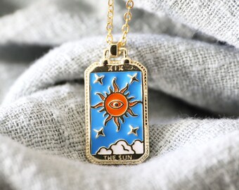 The Sun Necklace Tarot Card the Sun 