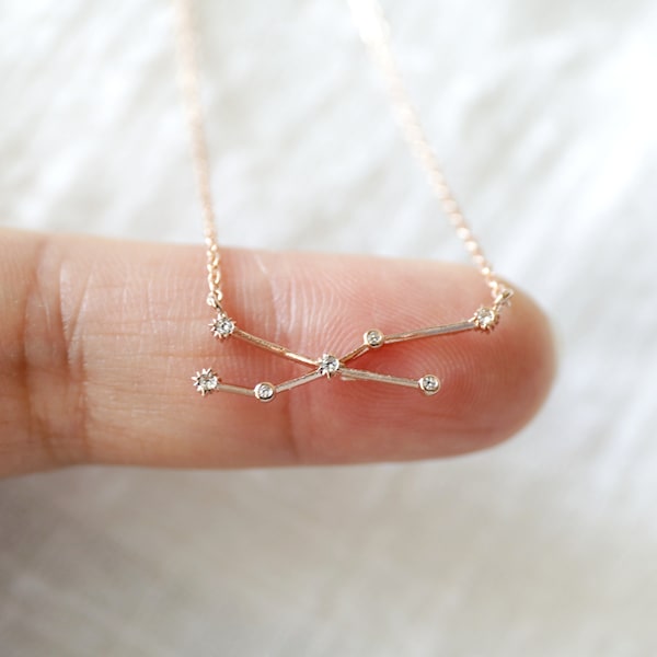 Taurus Necklace, Zodiac Jewelry,Celestial Jewelry, Constellation Necklace ,April , May Birthday Gift,Bridesmaid Gift