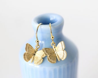 Dainty Gold Butterfly Earrings, Butterfly Earrings, Bridesmaid Gift, Birthday Gift, Birthday Gift,Mothers Day Gift