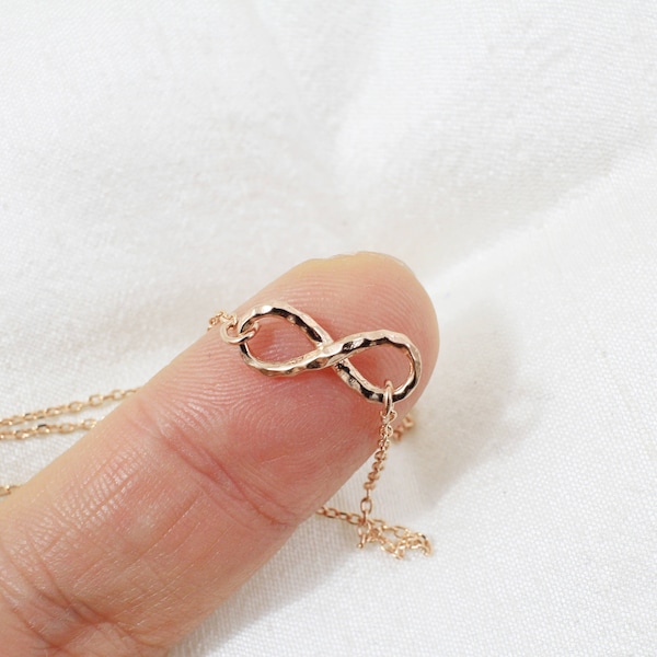 Rose Gold Tiny Infinity Pendent Necklace, Rose Gold Necklace,Infinity Necklace, Dainty Infinity necklace, Dainty Necklace,JU9