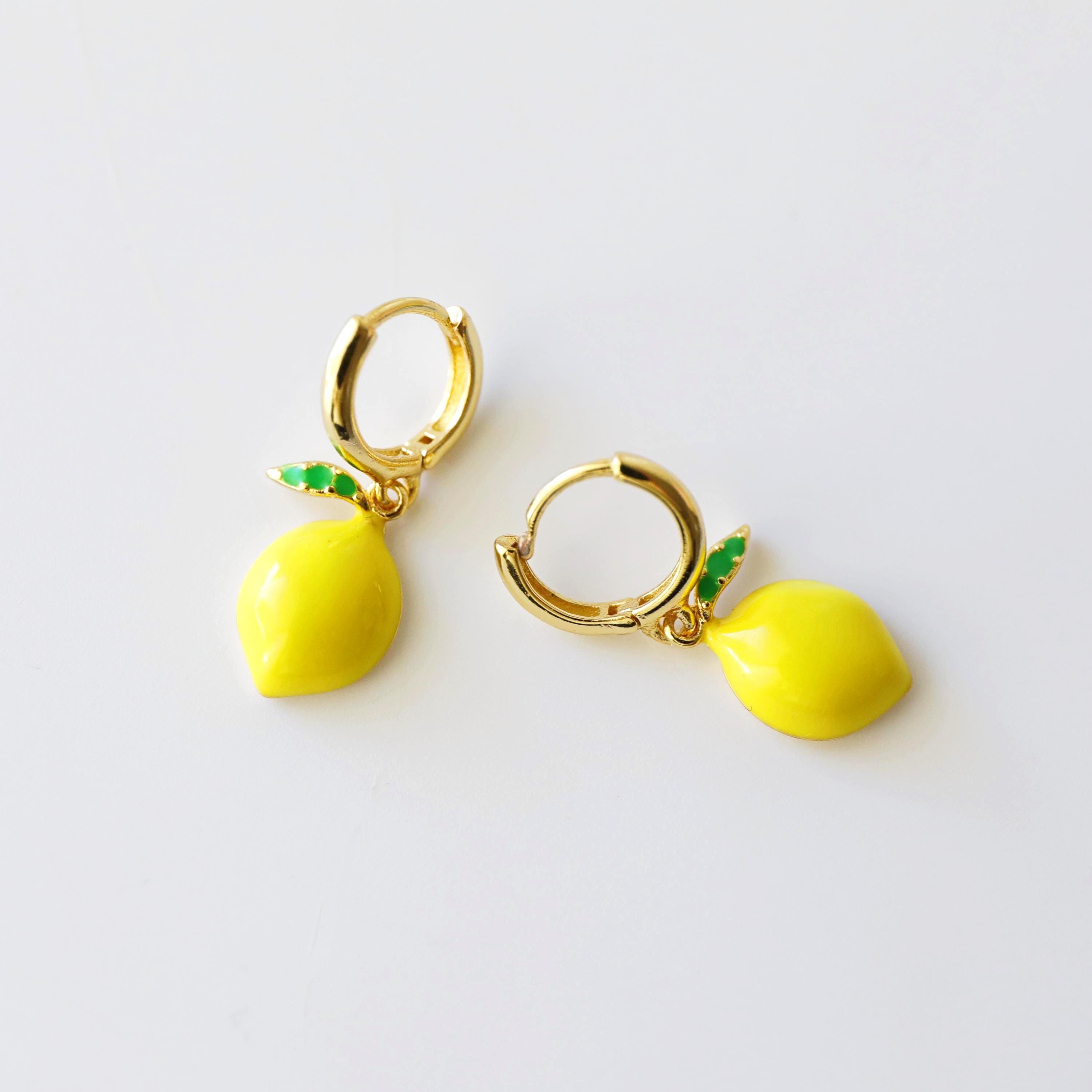 Lemon Earrings - Etsy