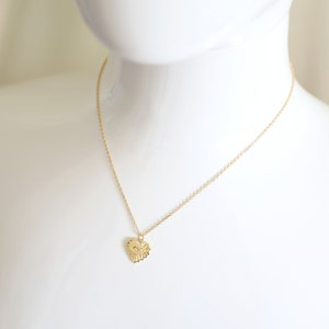 Dainty Heart Evil Eye Necklace, Evil Eye Heart Necklace, Gold Heart Necklace, Gold Evil Eye Necklace,Birthday Gift,Birthday Gift image 6