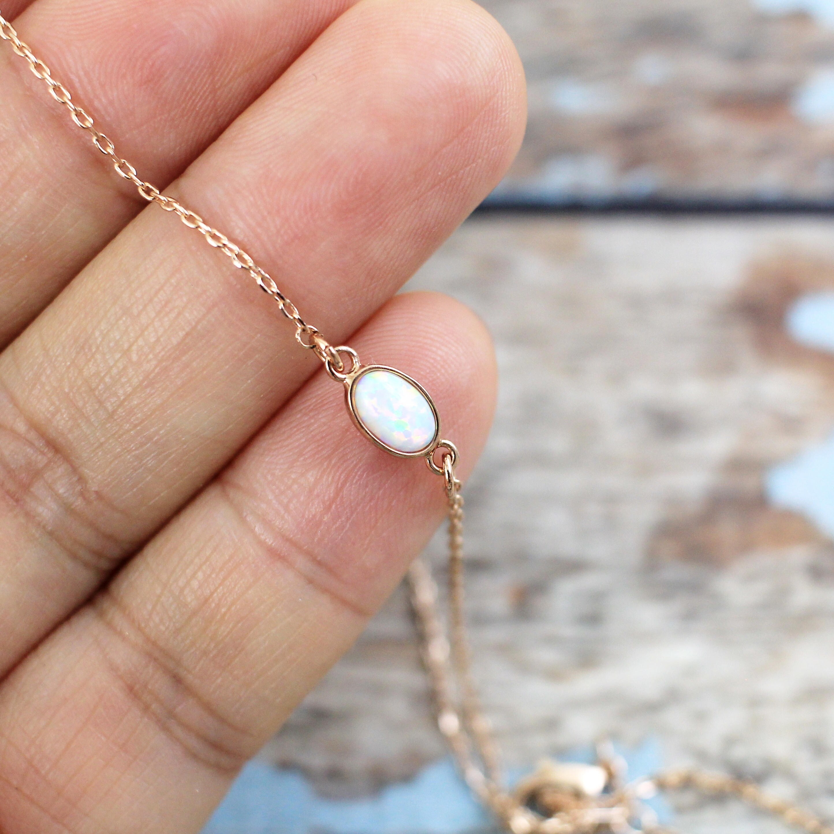 Super Tiny Oval Shape Opal Stone Rose 