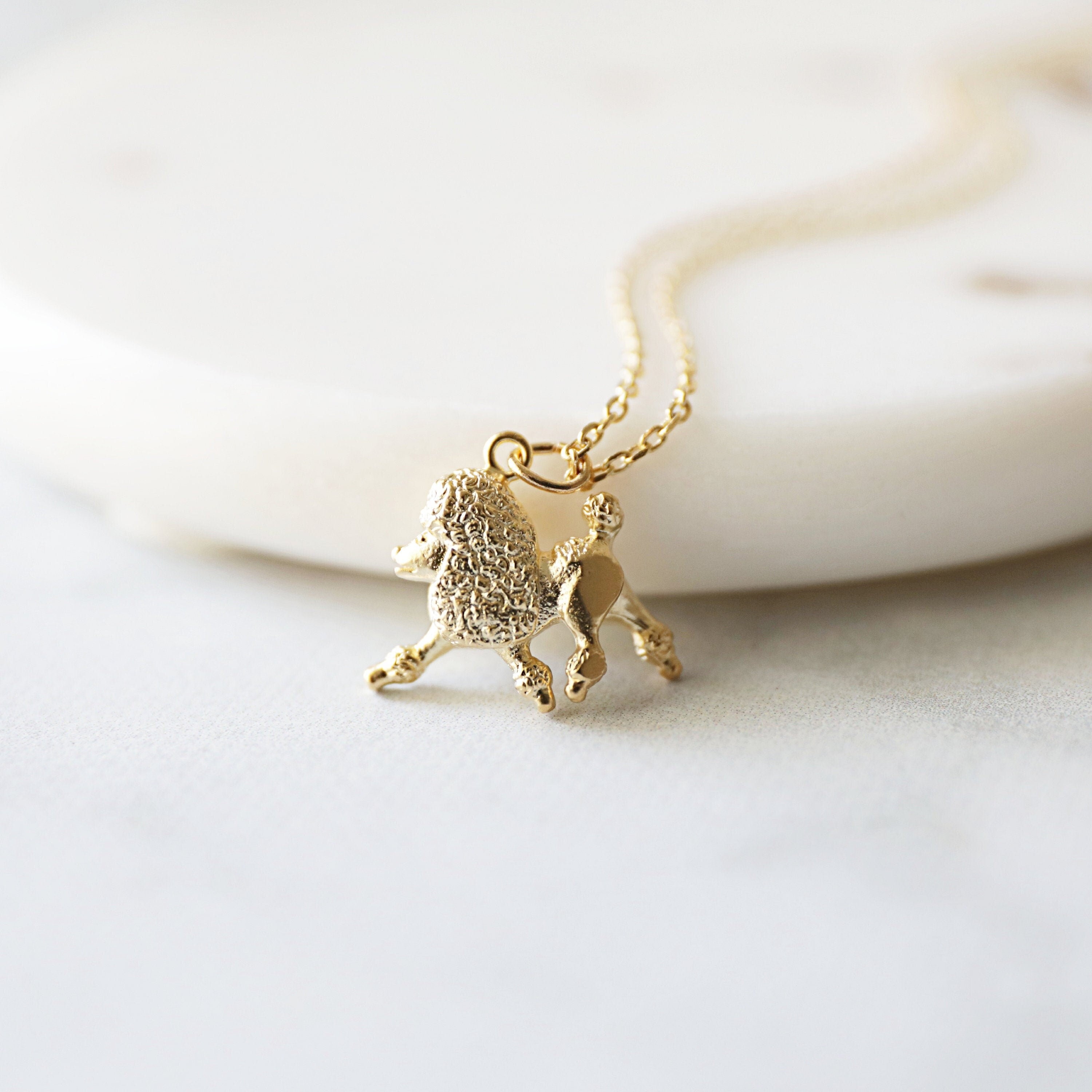Poodle jewelry gold online