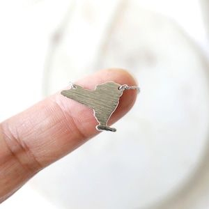 New York State Silver Pendent Necklace, Silver NY Necklace,New York Necklace, NY Necklace, New York Necklace,Dainty Necklace