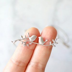 Birds on The Branch Necklace, Silver Birds Necklace, Branch Necklace, Birthday Gift, Graduation Gift, Layered Necklace,Mothers Day Necklace