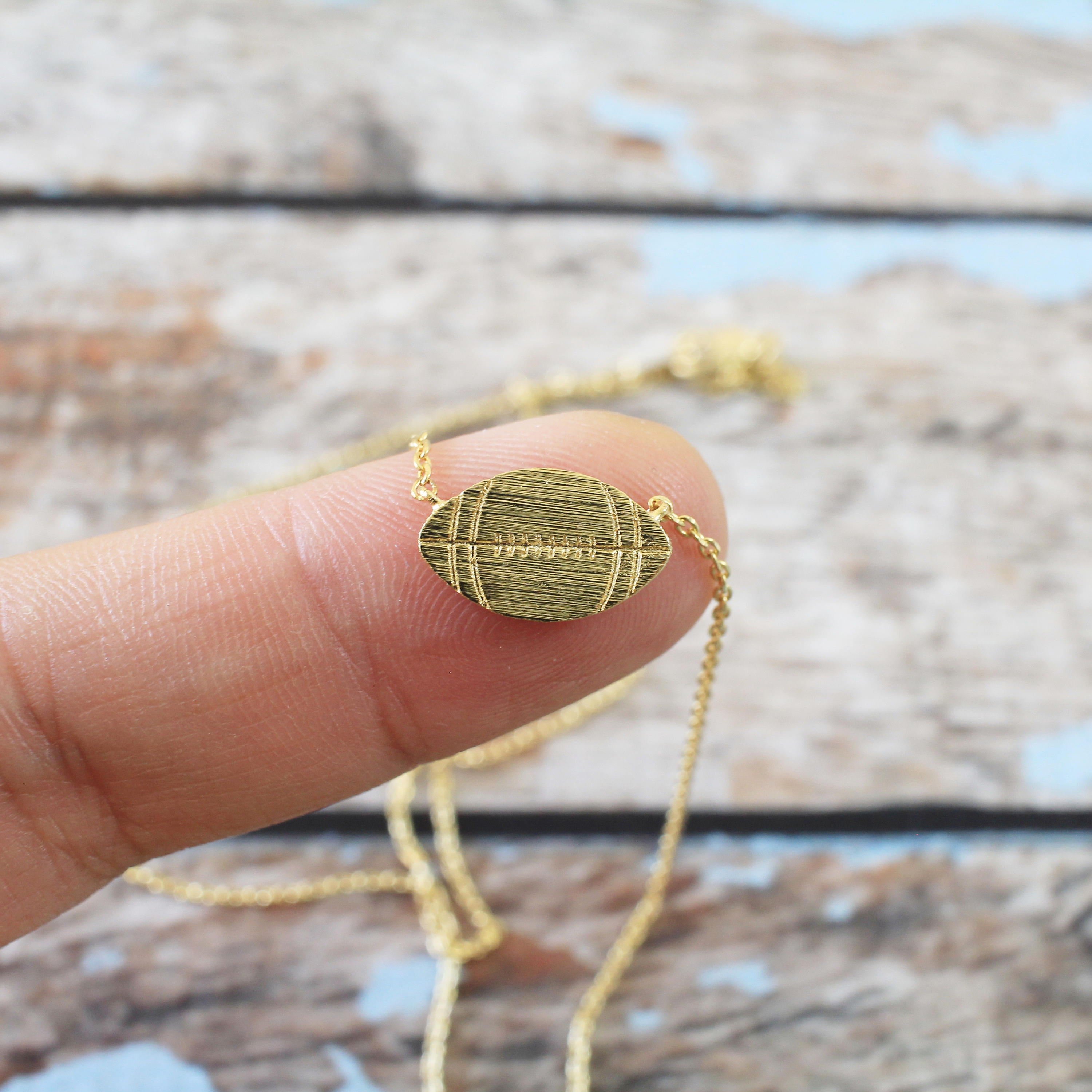 Football Charm Necklace Football 