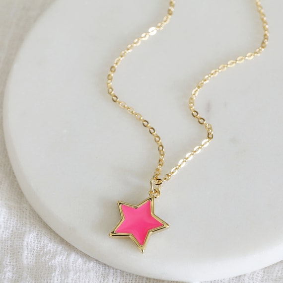 Pink Quartz Beaded Star Pendant Necklace – MAYAMAR