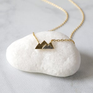 Gold Mountain Necklace, Dainty Mountain Pendant Necklace, Mountain Necklace,Birthday Gift, Tiny Mountain Necklace image 5