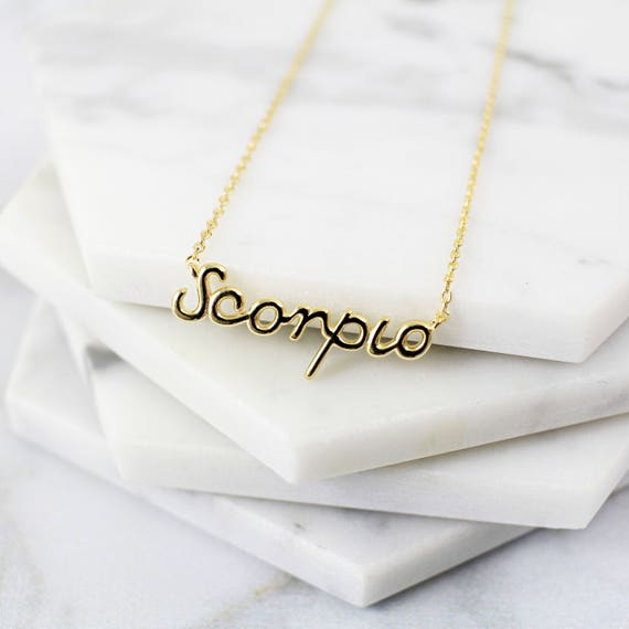Gold Scorpio Star Sign Necklace | New Look