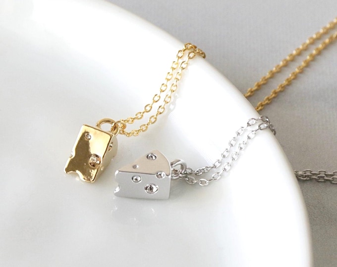 Dainty Swiss Cheese Necklace: Friendship Gift