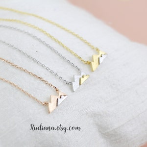 Rose Gold Mountain Necklace, Dainty Mountain Pendant Necklace, Mountain Necklace, Birthday Gift 画像 4