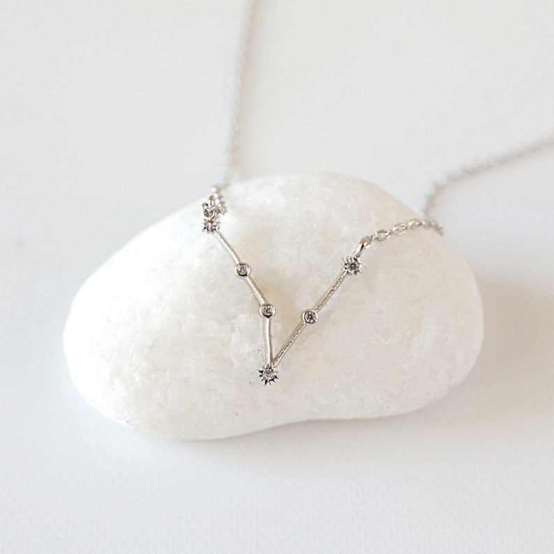 Pisces Necklace Zodiac Jewelrycelestial Jewelry Etsy