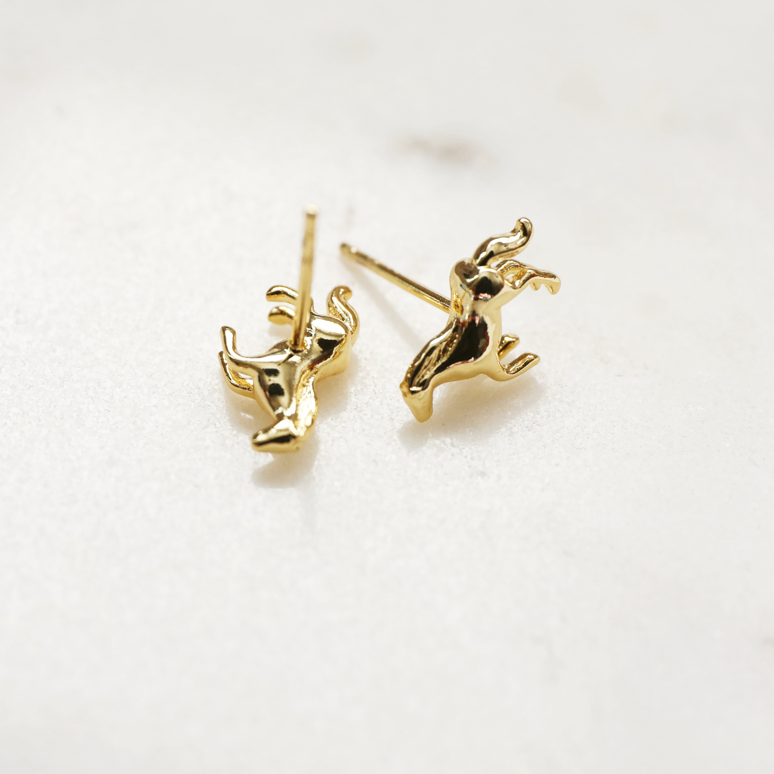 Orecchini a bottone Trinity Ball in oro massiccio 14k, orecchini minimalisti - Italia