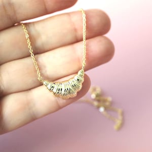 Croissant Necklace, Croissant Pendant Necklace, Birthday Gift, Dainty Necklace, Graduation Gift