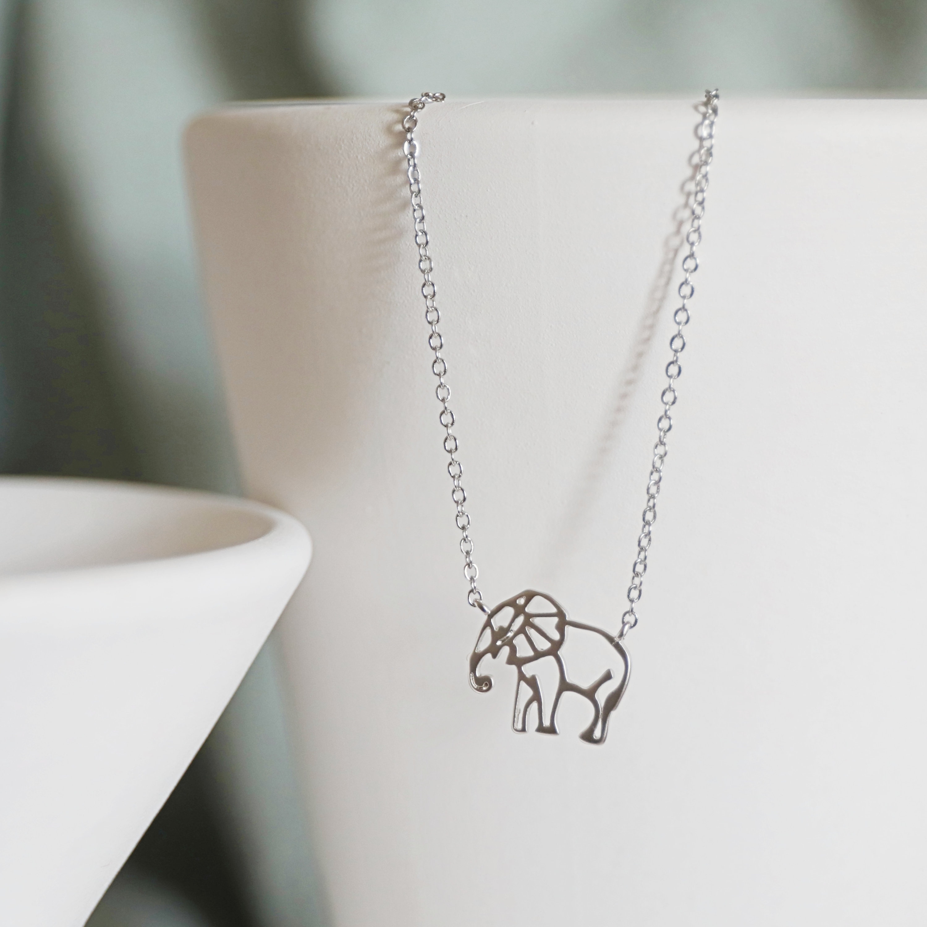 Aniu Collana In Argento Sterling 925 Con Ciondolo Elefante E Zircone Cubico A++ - Gioiello Portafortuna In Elegante Confezione Regalo