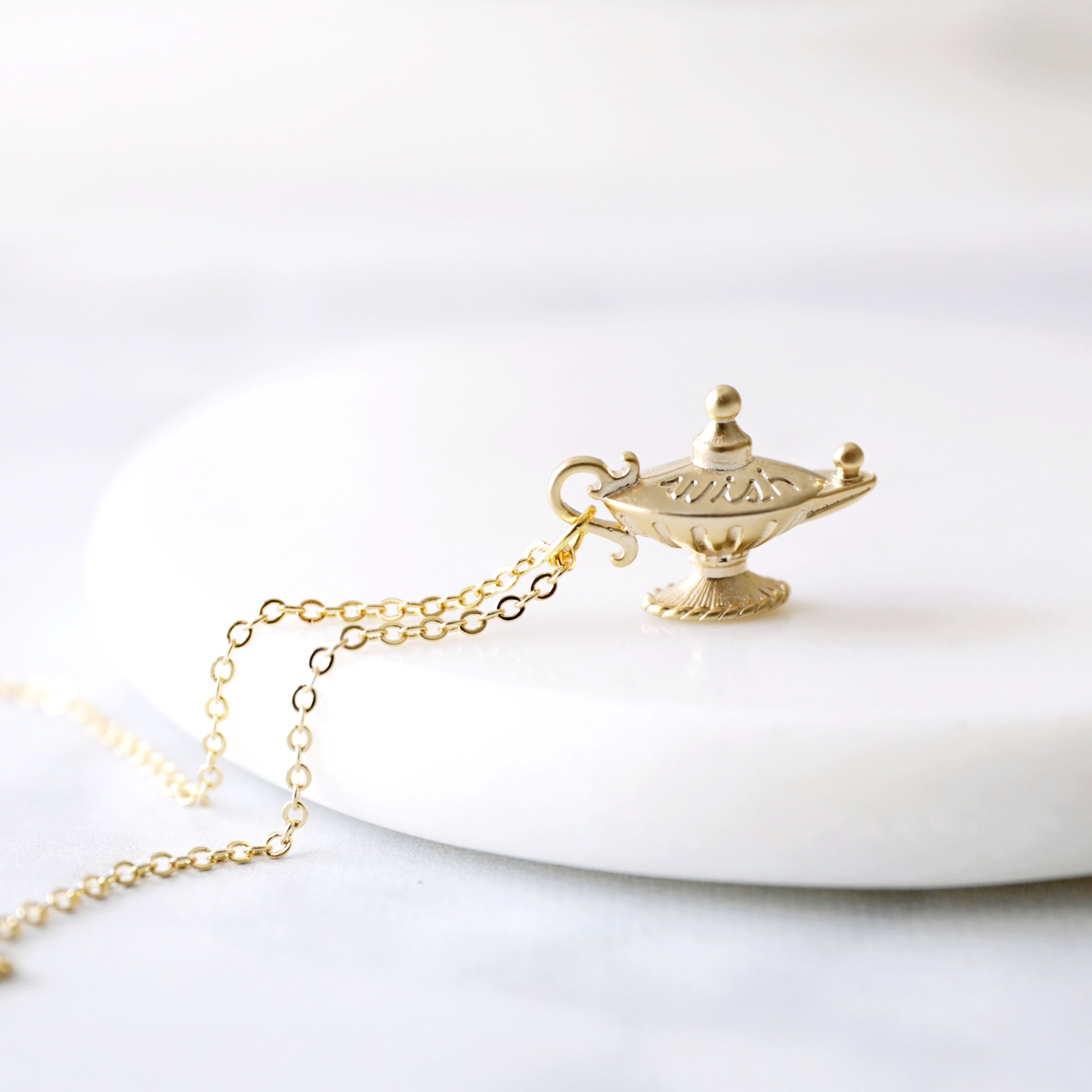 Aladdin Oil Lamp Pendant Necklace Genies Lamp Necklace Magic Etsy