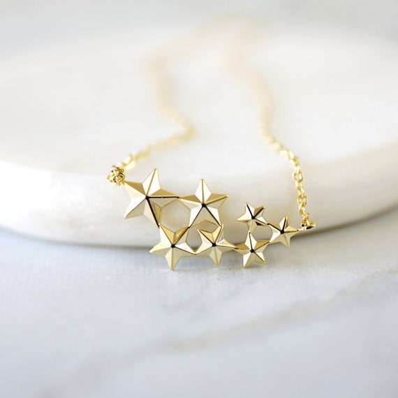 Gold Star Pendant Necklace - Etsy 