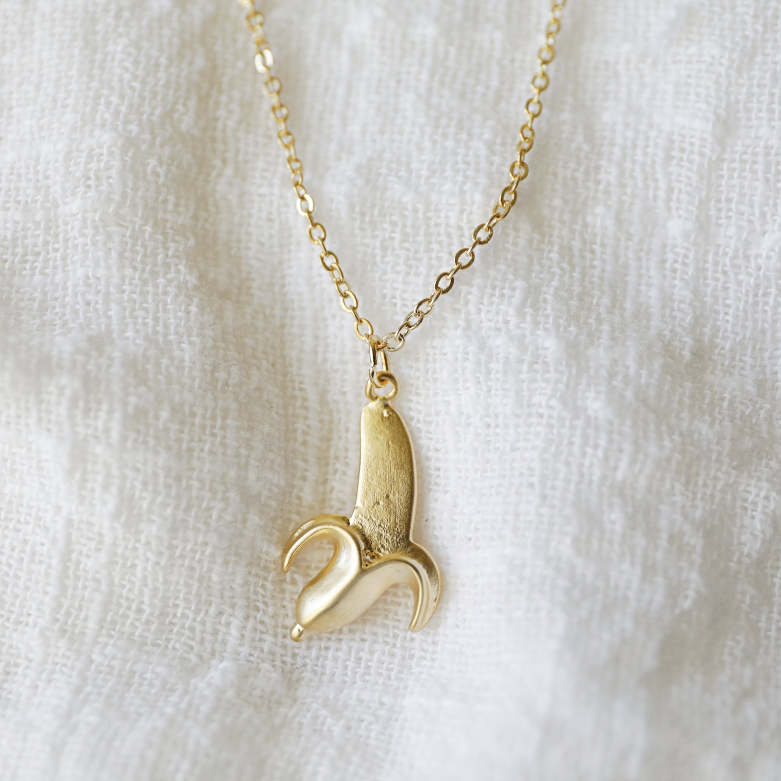 Dainty Banana Charm Necklace Banana Necklace Layered Etsy