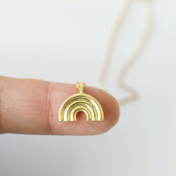 Gold rainbow sale pendant