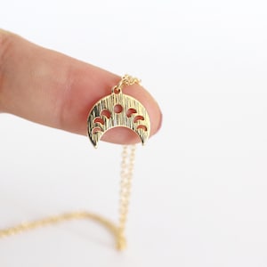 Mond Halskette himmlische Mond Halskette Geburtstagsgeschenk Brautjungfer Geschenk Mond Halskette