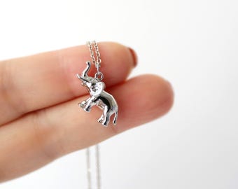 Dainty Elephant Pendant Necklace: Minimalist Lucky Charm Necklace Good Luck Gift