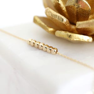 Gold Beads Necklace, Dainty Beads Necklace, Gold Beads Necklace, Bridesmaid Gift,Birthday Gift, Mothers Day Gift