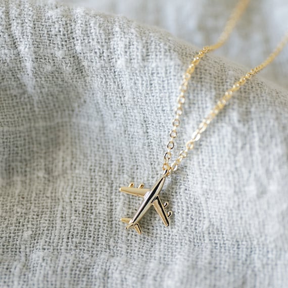 Stainless Steel Necklace For Women Plane Necklace Airplane Pendant Necklace  Aircraft Chain Layered Tiny Dainty Jewelry