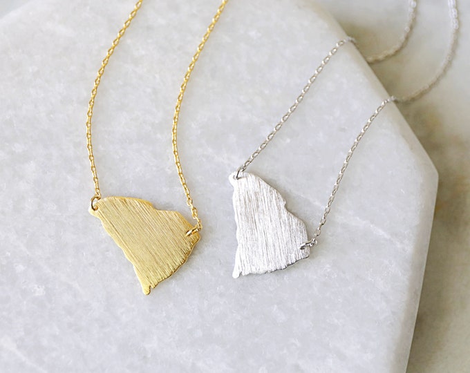 Dainty Necklace,south Carolina State Charm Necklace , SC State Charm Necklace, South Carolina