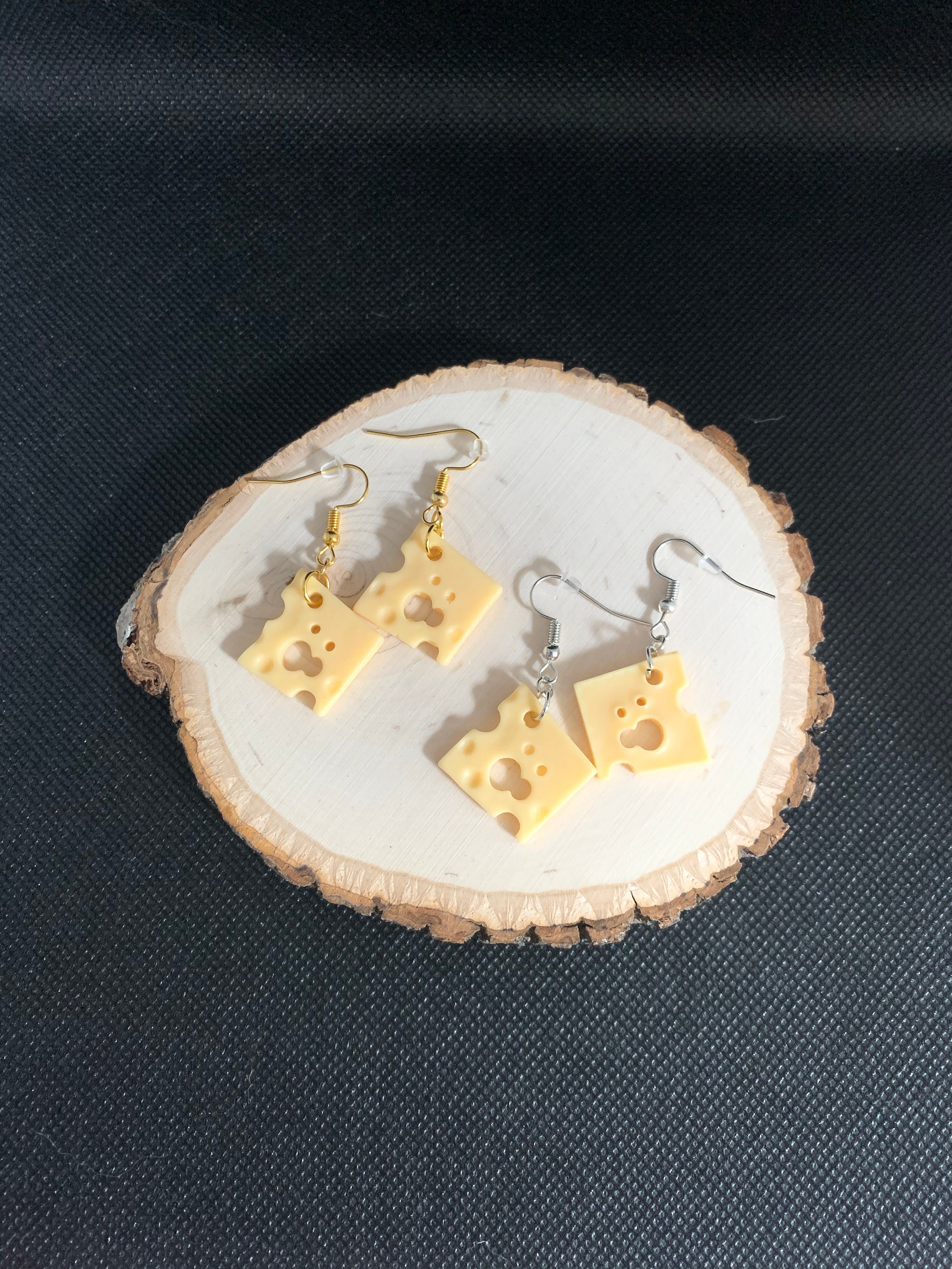 Cheese dangle earrings Novelty Earrings Charcuterie earrings Etsy